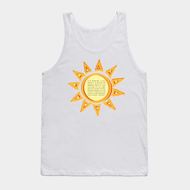 To Be Incarnational in Youth Ministry Sunshine Quote Tank Top by GrellenDraws